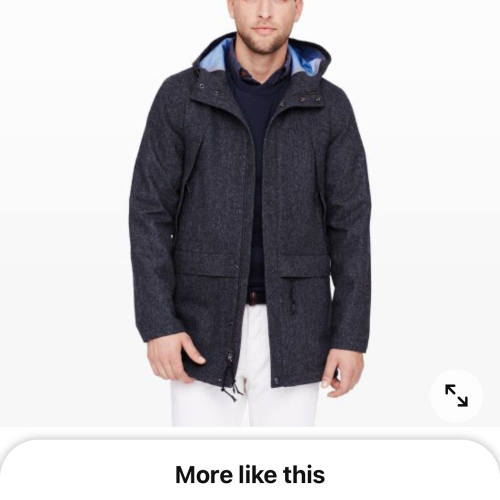 Club Monaco Bonded Wool Parka, Grey